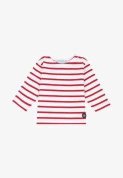 Armor-Lux BEG MEIL MARINIÈRE - Langarmshirt - Blanc/braise