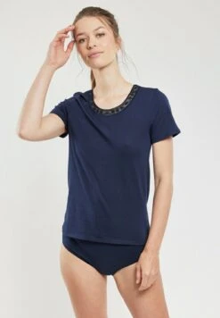 Armor-Lux COL DENTELLE - Unterhemd/-shirt - Marine Deep