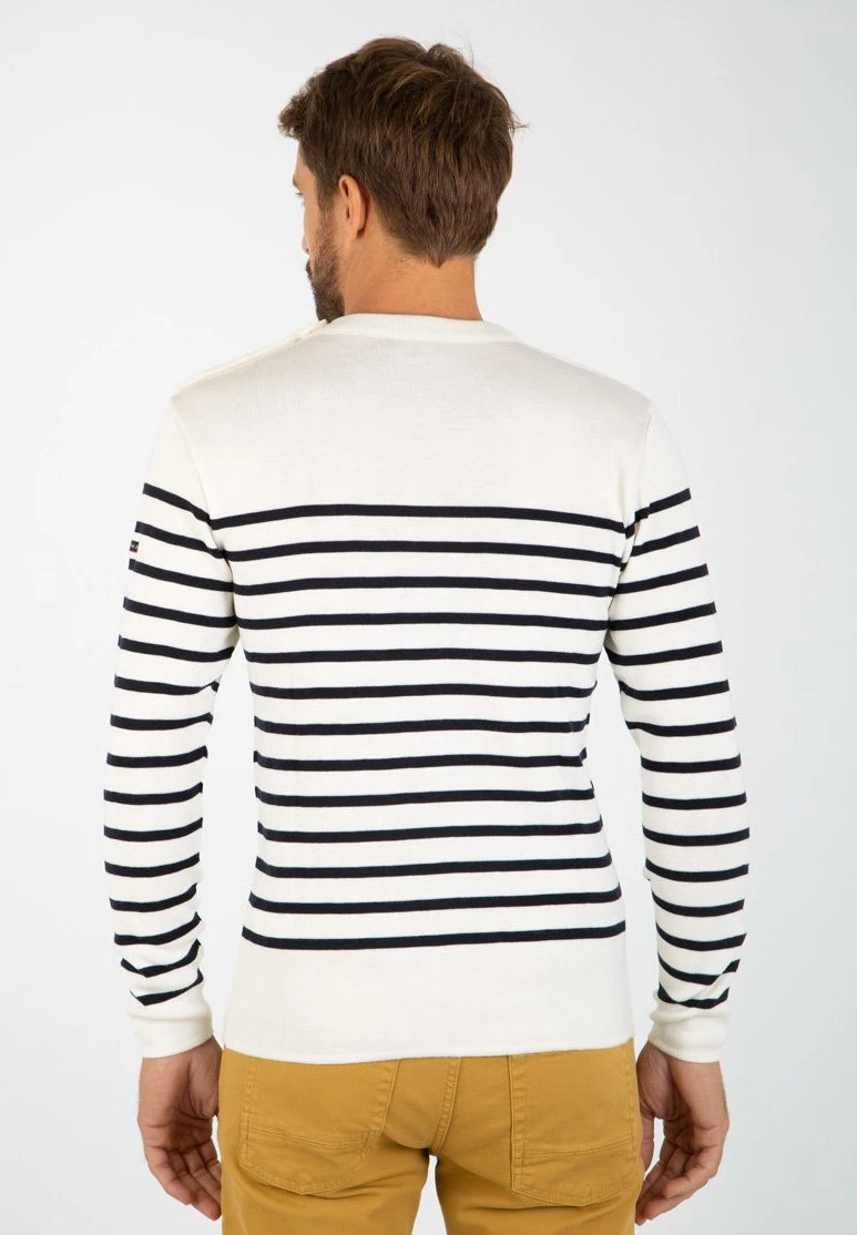 Armor-Lux GOULENEZ MARINE - Strickpullover - Milk Navire 4 Armor-Lux GOULENEZ MARINE - Strickpullover - Milk Navire – Bild 2