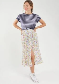 Armor-Lux LONGUE MOTIFS FLEURS - A-Linien-Rock - Imprimé Envol Fleurs