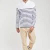 Armor-Lux STRIPE - Sweatshirt - Blanc Marine Deep -Armor Lux 318db01f5b484f34a612818f41bac354