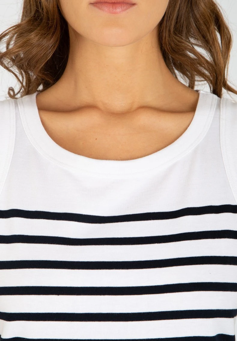 Armor-Lux BELLE-ILE - Jerseykleid - Blanc/rich Navy 5 Armor-Lux BELLE-ILE - Jerseykleid - Blanc/rich Navy – Bild 3