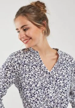 Armor-Lux FLEURS - Bluse - Imprimé Fleurs Seal Blanc -Armor Lux 3ae479bbd646457da2b0983decf76158