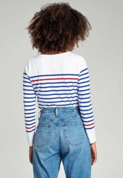 Armor-Lux REMPART MARINIÈRE - Langarmshirt - Blanc / étoile / Braise -Armor Lux 4165d55f15cf4c31bd05cd67bc9526dc