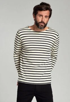 Armor-Lux AVIRON MARINIÈRE - Langarmshirt - Nature/rich Navy