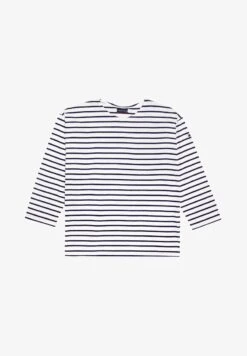 Armor-Lux BEG MEIL MARINIÈRE - Langarmshirt - Blanc/navire -Armor Lux 618d59e1a9724f6bb80276beaf592a0d