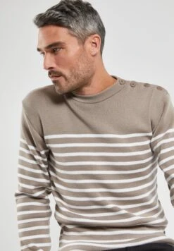 Armor-Lux MARINE - Strickpullover - Taupe Blanc -Armor Lux 72a48ad4d5004042ba2070fa2f3fed2f