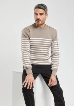 Armor-Lux MARINE - Strickpullover - Taupe Blanc -Armor Lux 7c6496d2e6264f088dbe24230d8727e5