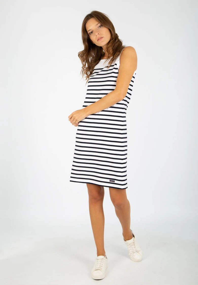 Armor-Lux BELLE-ILE - Jerseykleid - Blanc/rich Navy 4 Armor-Lux BELLE-ILE - Jerseykleid - Blanc/rich Navy – Bild 2