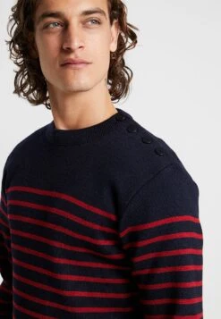 Armor-Lux MOLENE MARINE - Strickpullover - Navire/piment 11 Armor-Lux MOLENE MARINE - Strickpullover - Navire/piment -Armor Lux be761cbdc109411495caf48638c6ae93