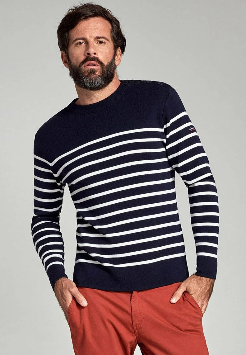 Armor-Lux GOULENEZ MARINE - Strickpullover - Milk Navire 7 Armor-Lux GOULENEZ MARINE - Strickpullover - Milk Navire – Bild 5