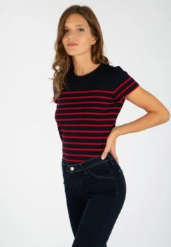 Armor-Lux ETEL MARINIÈRE - T-Shirt Print - Rich Navy Braise