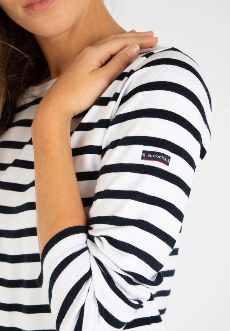 Armor-Lux CROZON MARINIÈRE - Langarmshirt - Blanc/rich Navy 5 Armor-Lux CROZON MARINIÈRE - Langarmshirt - Blanc/rich Navy – Bild 3