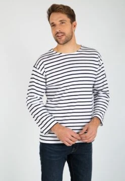 Armor-Lux BEG MEIL MARINIÈRE - Langarmshirt - Blanc/navire -Armor Lux d9bb518ccb3741a9994183cd0766fb3a 1