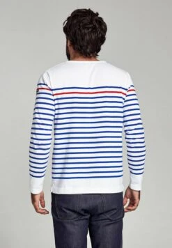 Armor-Lux REMPART MARINIÈRE - Langarmshirt - Blanc étoile Braise -Armor Lux dd4ff9658bad4dd2b406b6e848b9e3ae