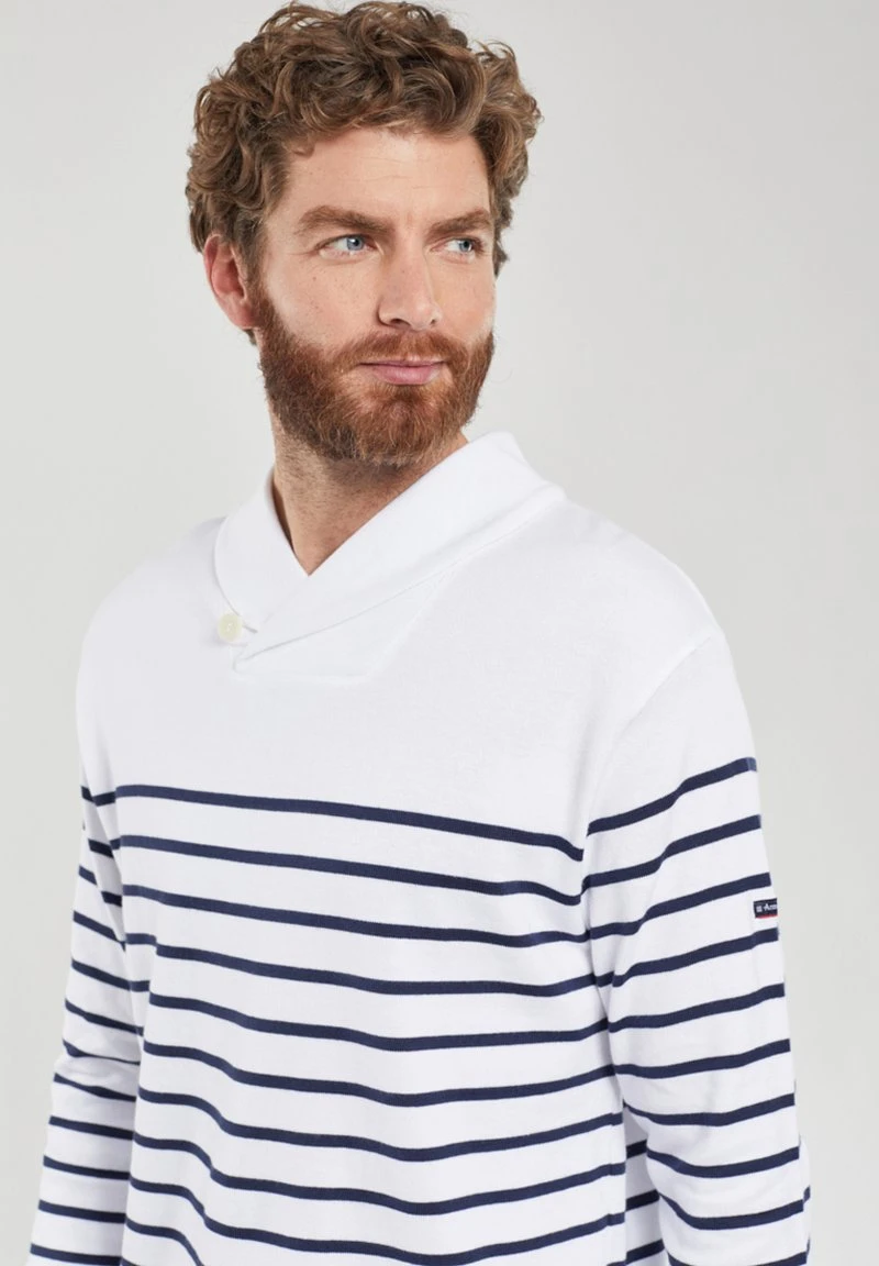Armor-Lux STRIPE - Sweatshirt - Blanc Marine Deep 4 Armor-Lux STRIPE - Sweatshirt - Blanc Marine Deep – Bild 2