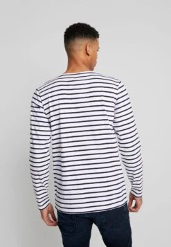 Armor-Lux PLOZÉVET MARINIÈRE - Langarmshirt - White / Blue -Armor Lux f10ecbe3eef2432cbdf2b2ea0c5888cf