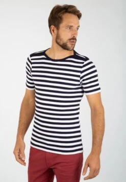 Armor-Lux CARANTEC MARINIÈRE - T-Shirt Basic - Navire/blanc -Armor Lux f3dead74ff874ef2b7930cfcb2eb78a9 1