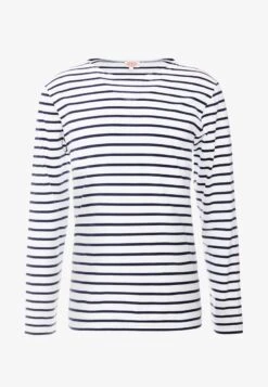 Armor-Lux PLOZÉVET MARINIÈRE - Langarmshirt - White / Blue -Armor Lux fa4d4b814b064e55894afd898949712c