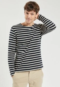 Armor-Lux AVIRON MARINIÈRE - Langarmshirt - Nature/rich Navy -Armor Lux fee77ecf83b041e6ba0e5a1976379ce2